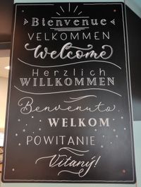 Kreidetafel Willkommen Ibis W&uuml;rzburg